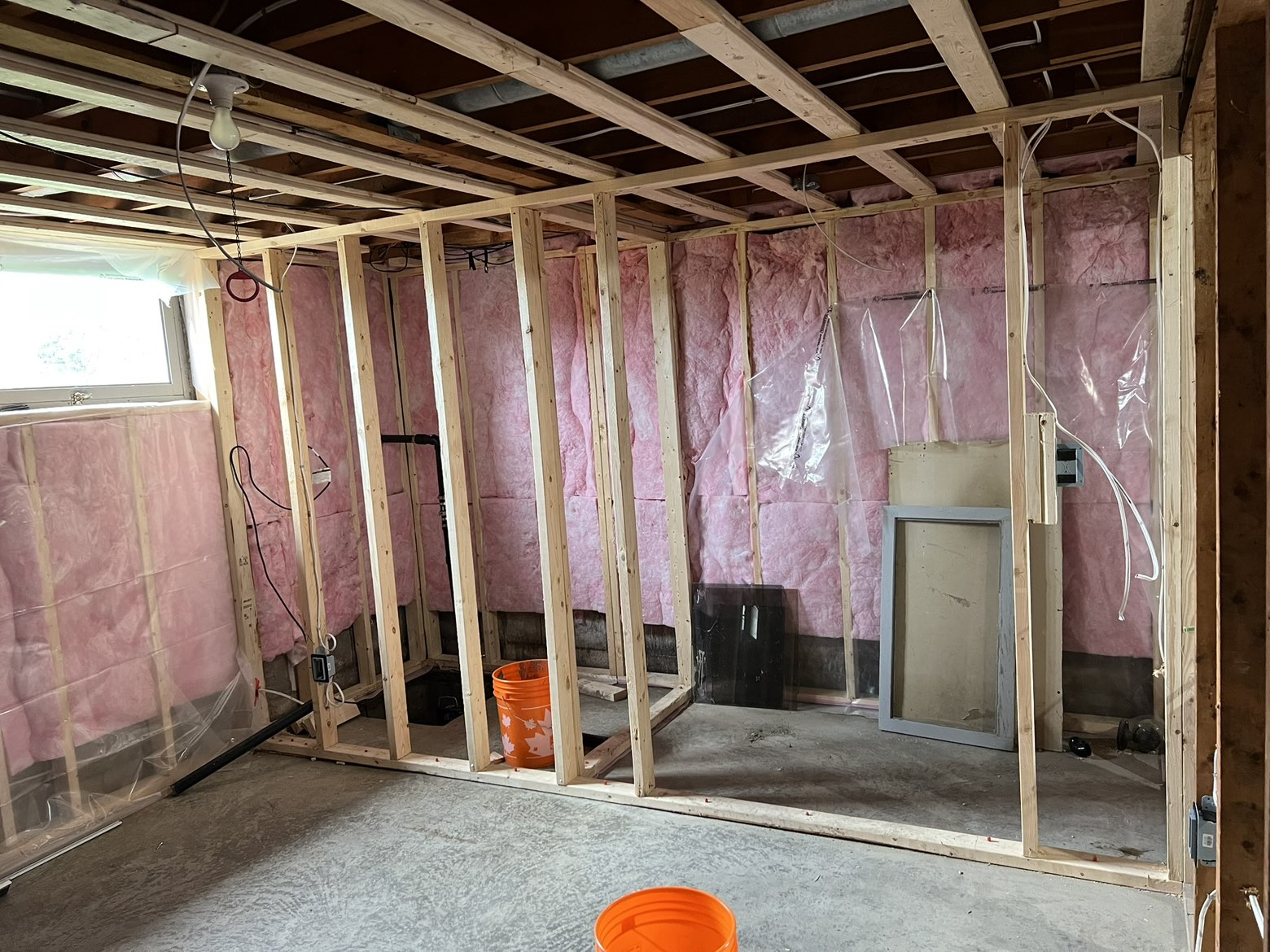 Basement framing and insulation